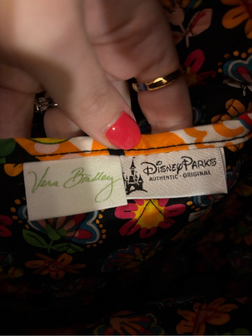 Disney Parks Mickey & Minnie Vera Bradley Original Large Quilted Tote Bag - Picture 6 of 16